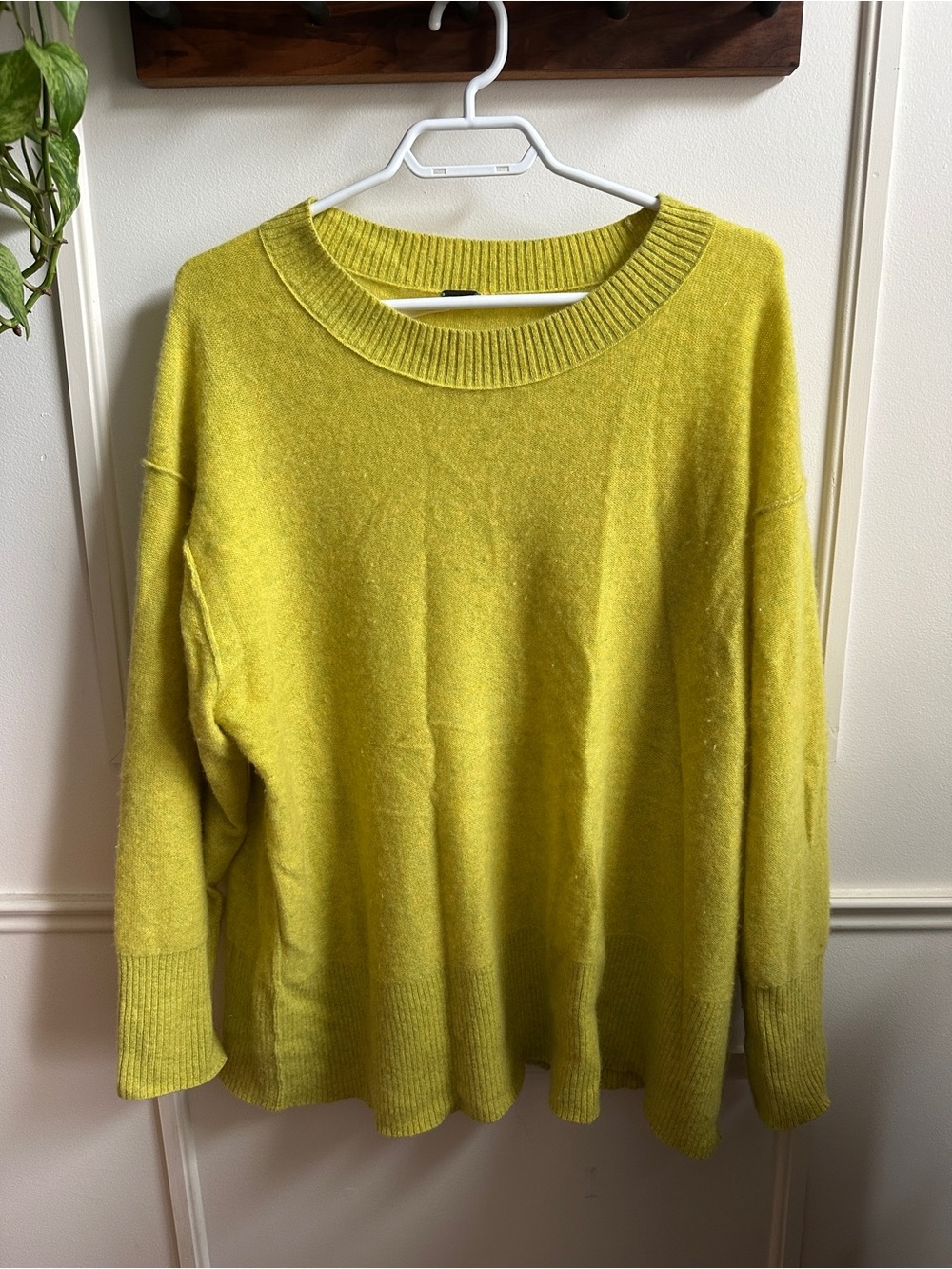 Free People Oversized Sweater in Chartreuse
